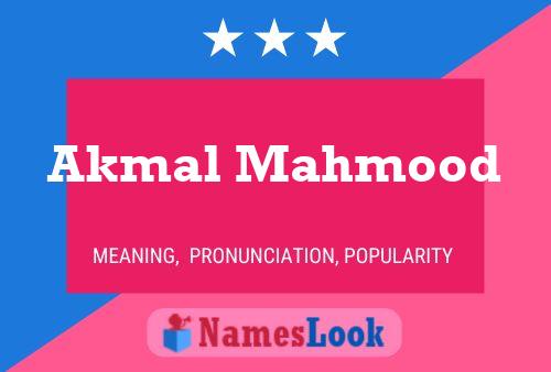 Poster del nome Akmal Mahmood