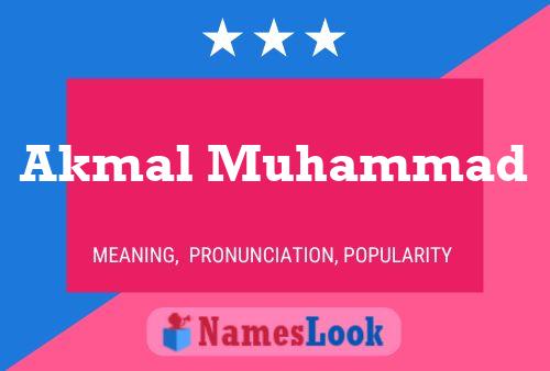 Poster del nome Akmal Muhammad