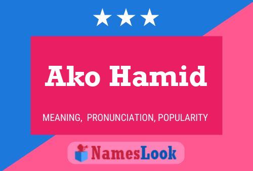 Poster del nome Ako Hamid