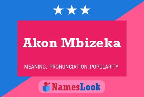 Poster del nome Akon Mbizeka