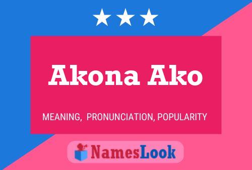 Poster del nome Akona Ako