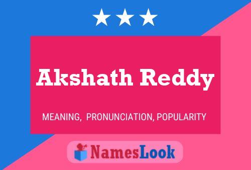 Poster del nome Akshath Reddy