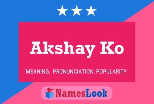 Poster del nome Akshay Ko