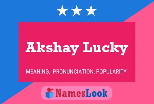 Poster del nome Akshay Lucky