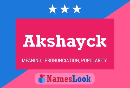 Poster del nome Akshayck