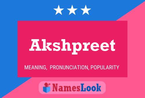 Poster del nome Akshpreet