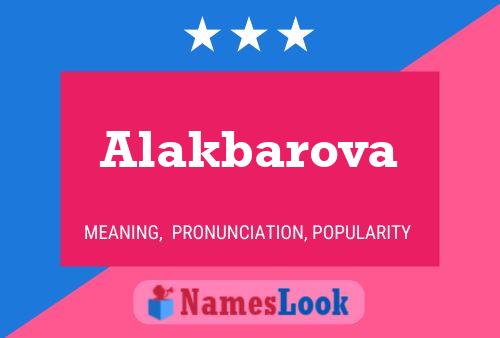 Poster del nome Alakbarova