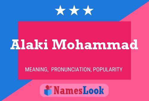 Poster del nome Alaki Mohammad