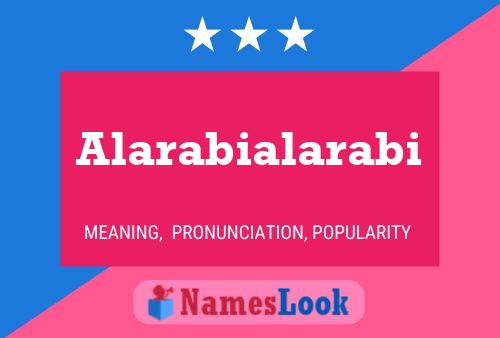 Poster del nome Alarabialarabi