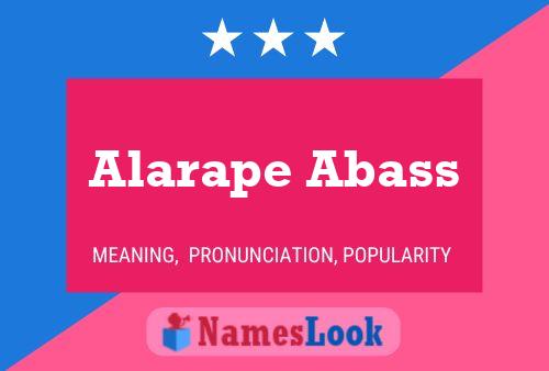 Poster del nome Alarape Abass