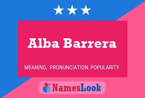 Poster del nome Alba Barrera