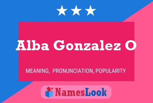 Poster del nome Alba Gonzalez O