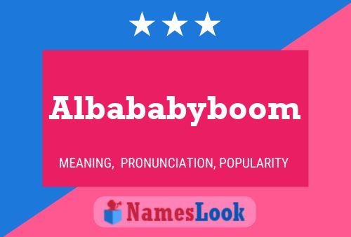 Poster del nome Albababyboom