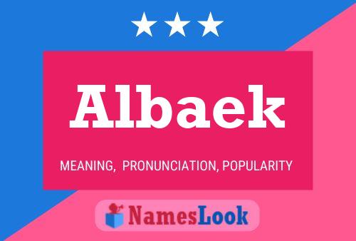 Poster del nome Albaek