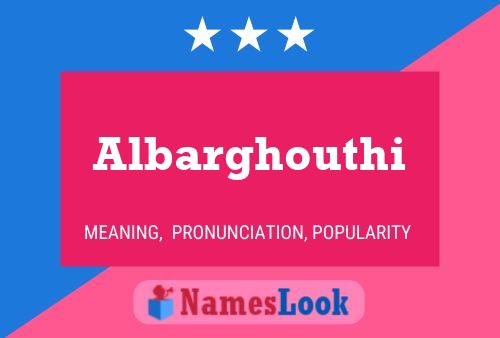 Poster del nome Albarghouthi