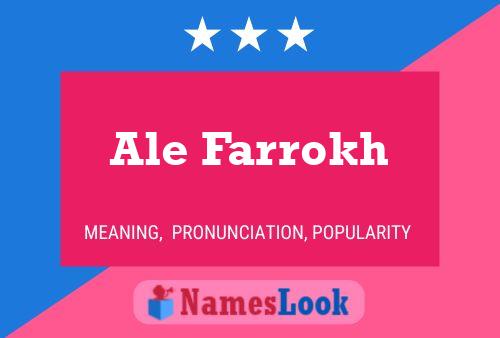 Poster del nome Ale Farrokh