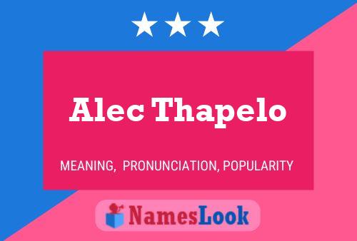 Poster del nome Alec Thapelo