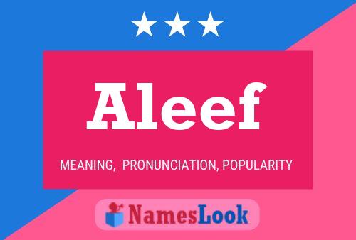 Poster del nome Aleef