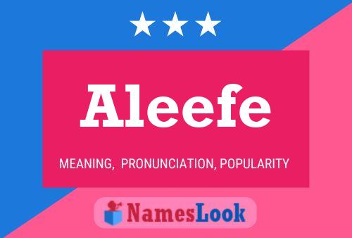 Poster del nome Aleefe