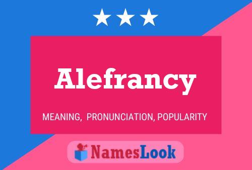 Poster del nome Alefrancy