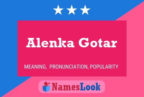 Poster del nome Alenka Gotar