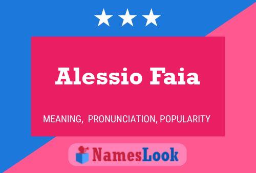 Poster del nome Alessio Faia