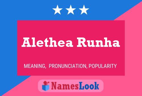 Poster del nome Alethea Runha