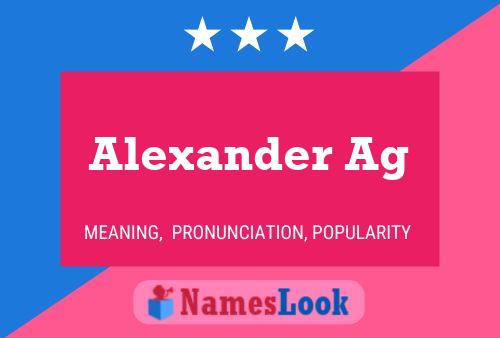 Poster del nome Alexander Ag