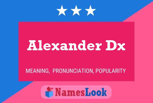 Poster del nome Alexander Dx