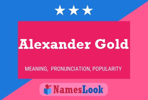 Poster del nome Alexander Gold