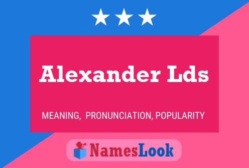 Poster del nome Alexander Lds