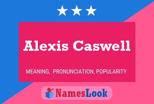 Poster del nome Alexis Caswell