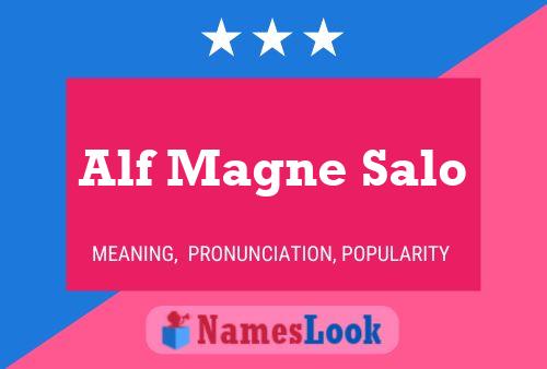 Poster del nome Alf Magne Salo