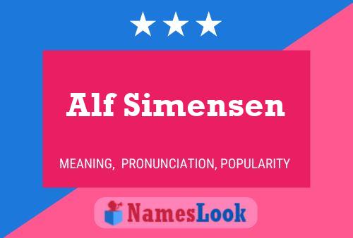 Poster del nome Alf Simensen