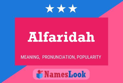 Poster del nome Alfaridah