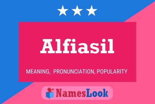 Poster del nome Alfiasil