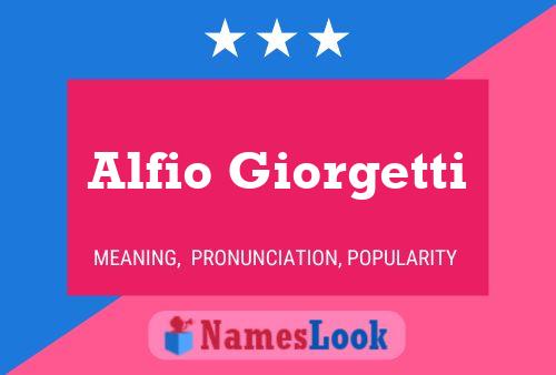 Poster del nome Alfio Giorgetti