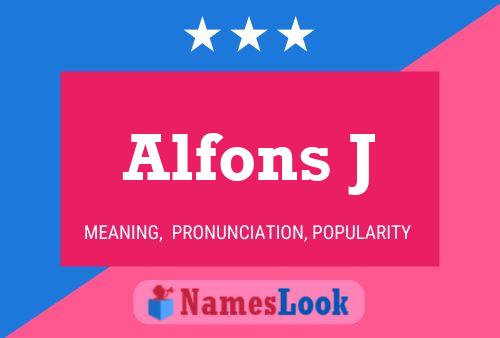 Poster del nome Alfons J