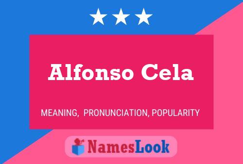 Poster del nome Alfonso Cela