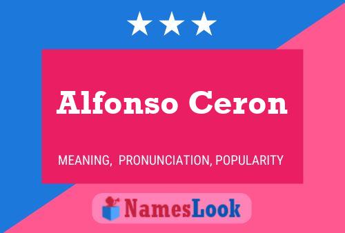 Poster del nome Alfonso Ceron