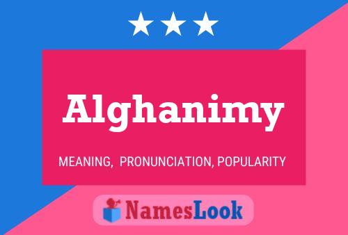 Poster del nome Alghanimy