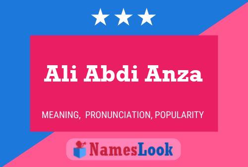 Poster del nome Ali Abdi Anza