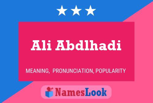 Poster del nome Ali Abdlhadi