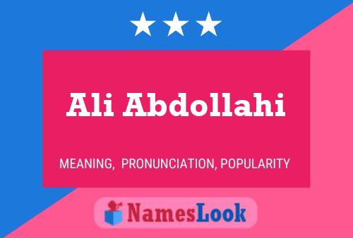 Poster del nome Ali Abdollahi