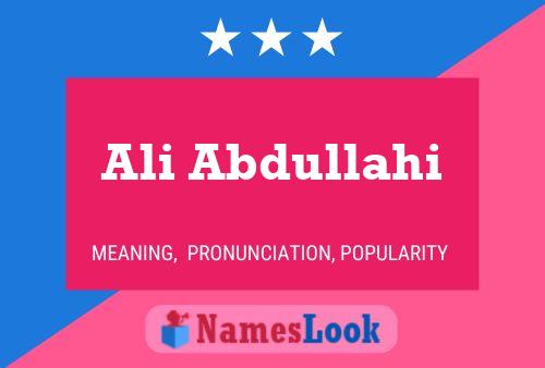 Poster del nome Ali Abdullahi