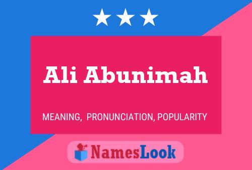 Poster del nome Ali Abunimah