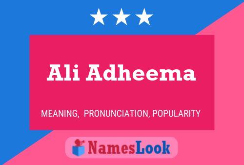 Poster del nome Ali Adheema