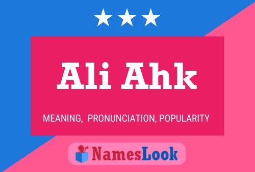 Poster del nome Ali Ahk