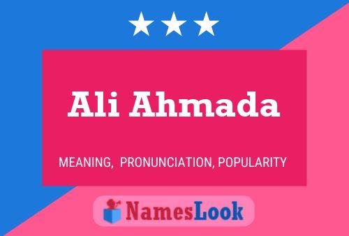 Poster del nome Ali Ahmada