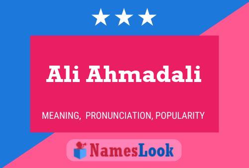 Poster del nome Ali Ahmadali